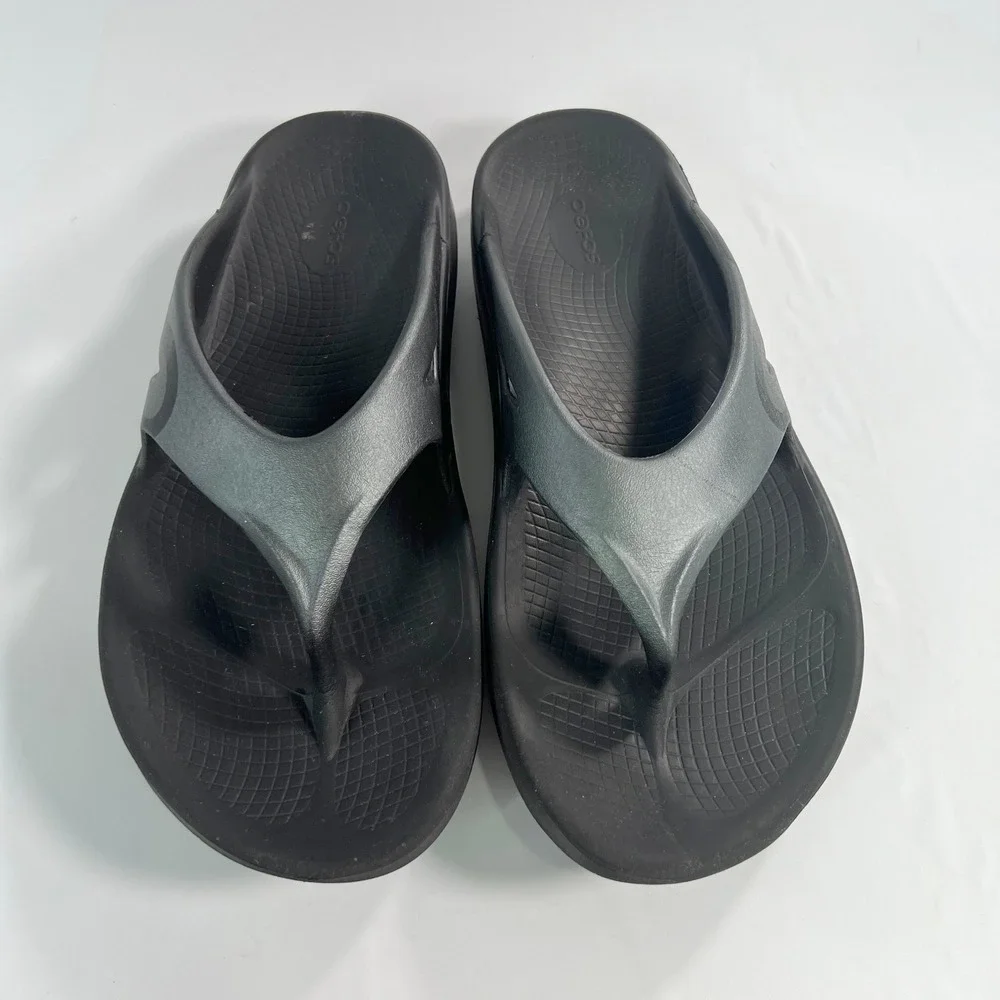 OOFOS OOriginal Sport Unisex Mens 13 Womens 15 BlackGraphite Recovery Flip-Flops